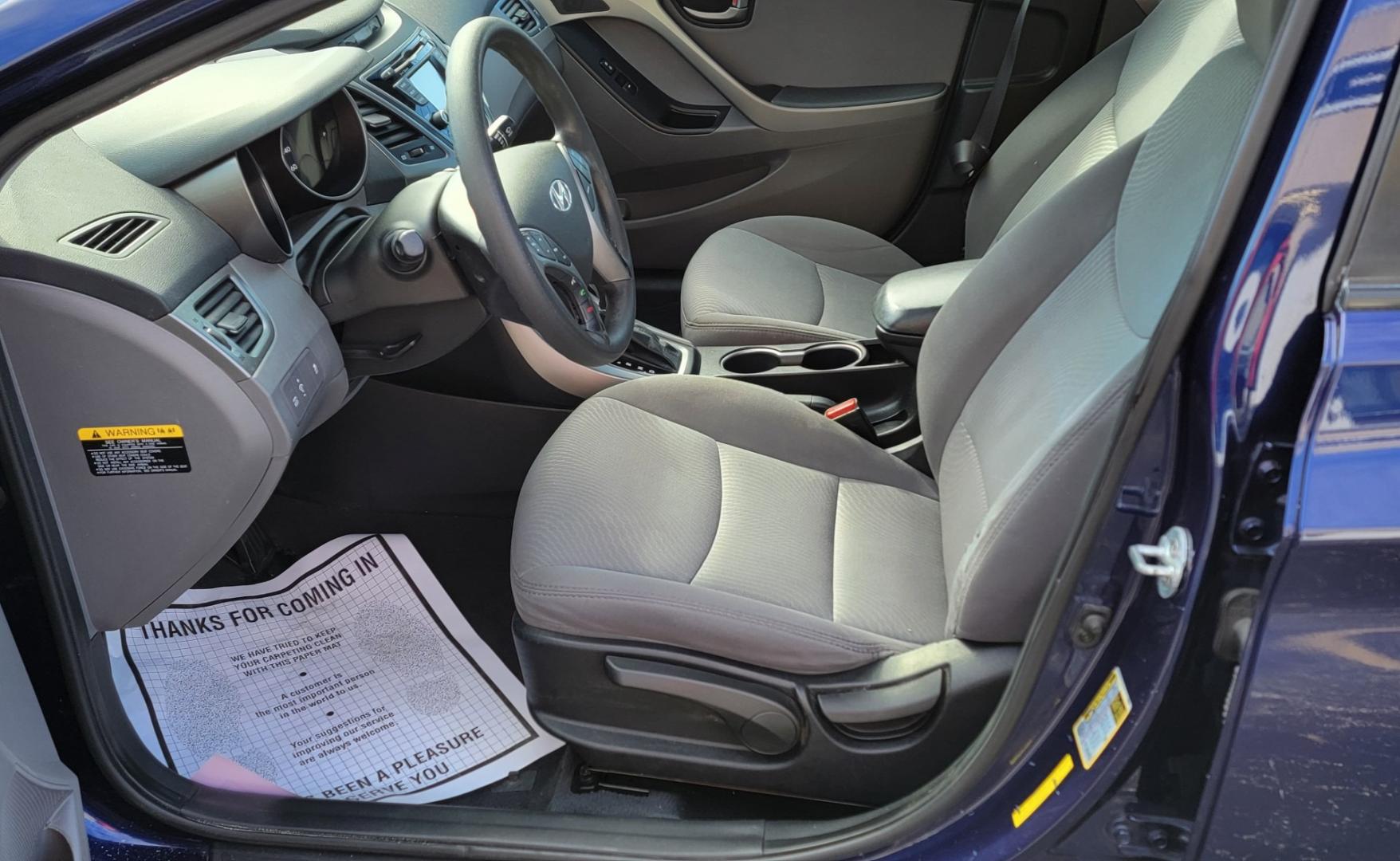 2014 Blue /Gray Hyundai Elantra Limited (5NPDH4AE2EH) with an 1.8L L4 DOHC 16V engine, 6-Speed Automatic transmission, located at 341 N White Horse Pike, Lawnside, NJ, 08045, (856) 262-9500, 39.855621, -75.027451 - Photo#8